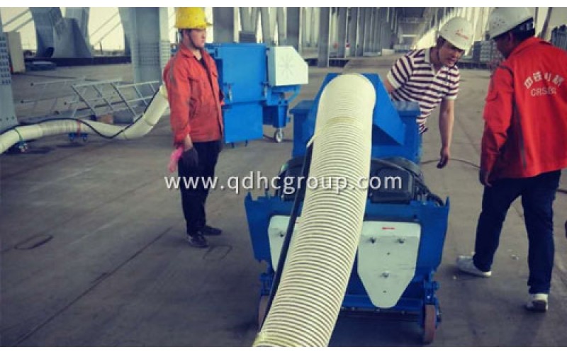 移動式拋丸機在甲板，鋼橋面等地面的清理應用